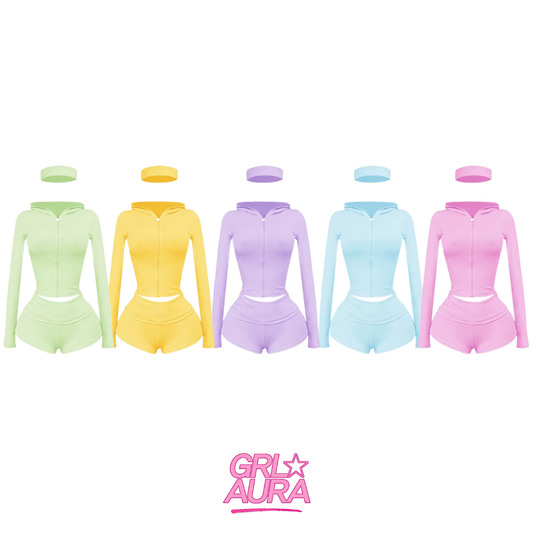 Pretty Chill Long Sleeve 3pc Short Set