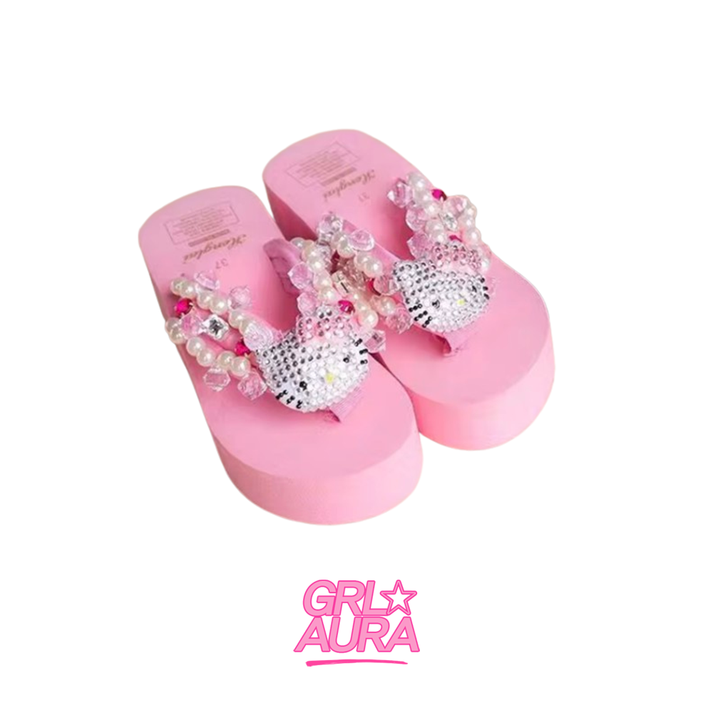 HK Pink Flip Flops
