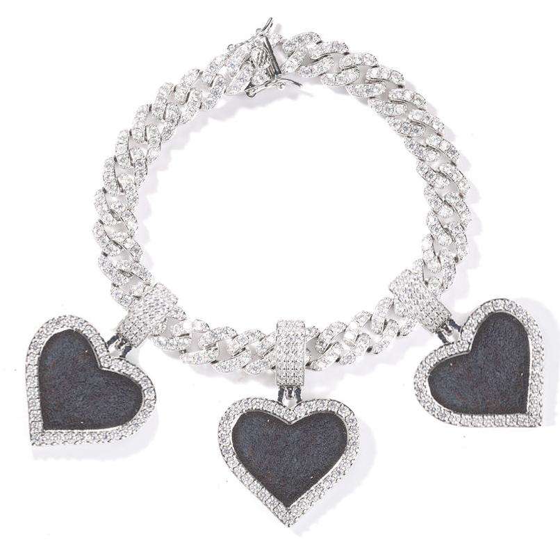 Hearted Photo Memory Cuban Bracelet