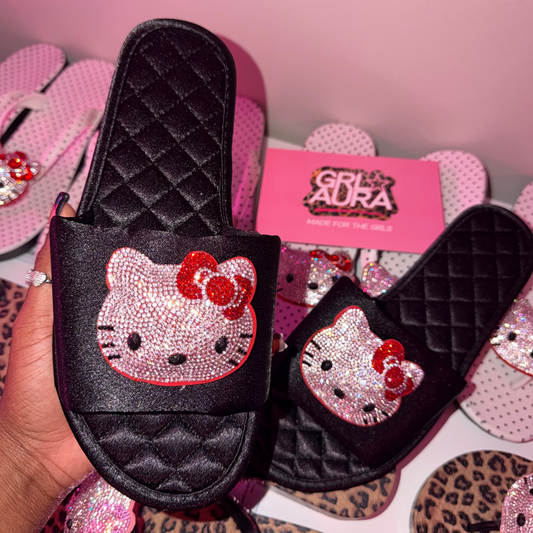 Bedroom Black HK Slippers