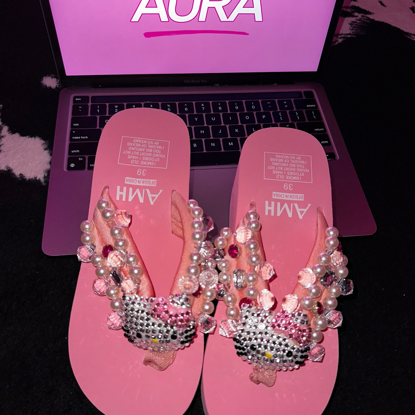 HK Pink Flip Flops