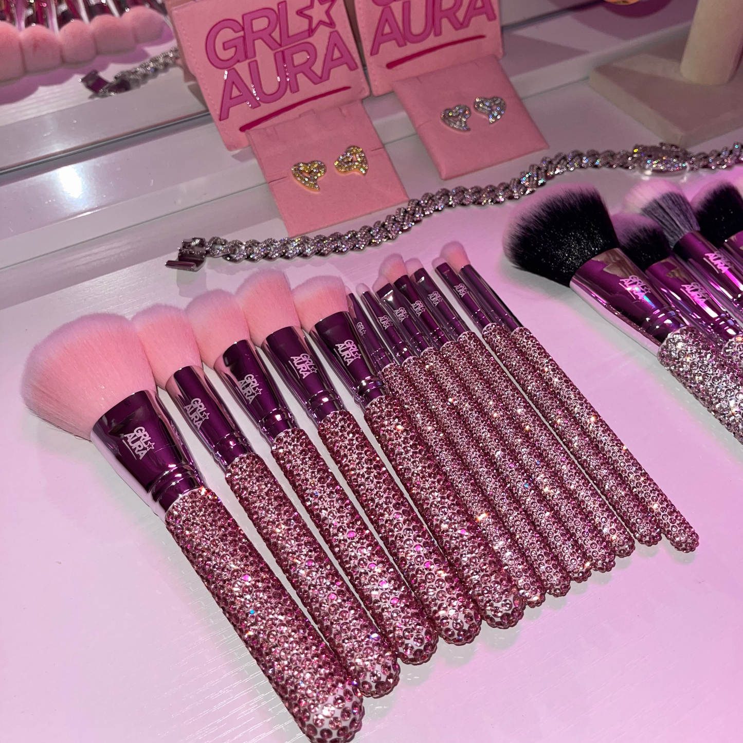 Icy Rhinestone Brushes 12pc