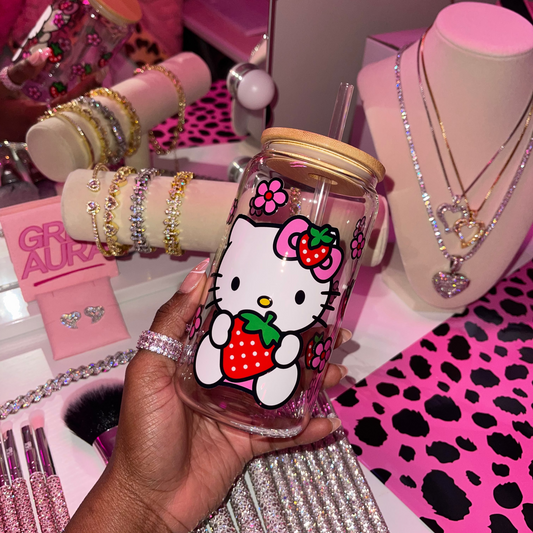 HK Very Berries 16oz Glass Cup