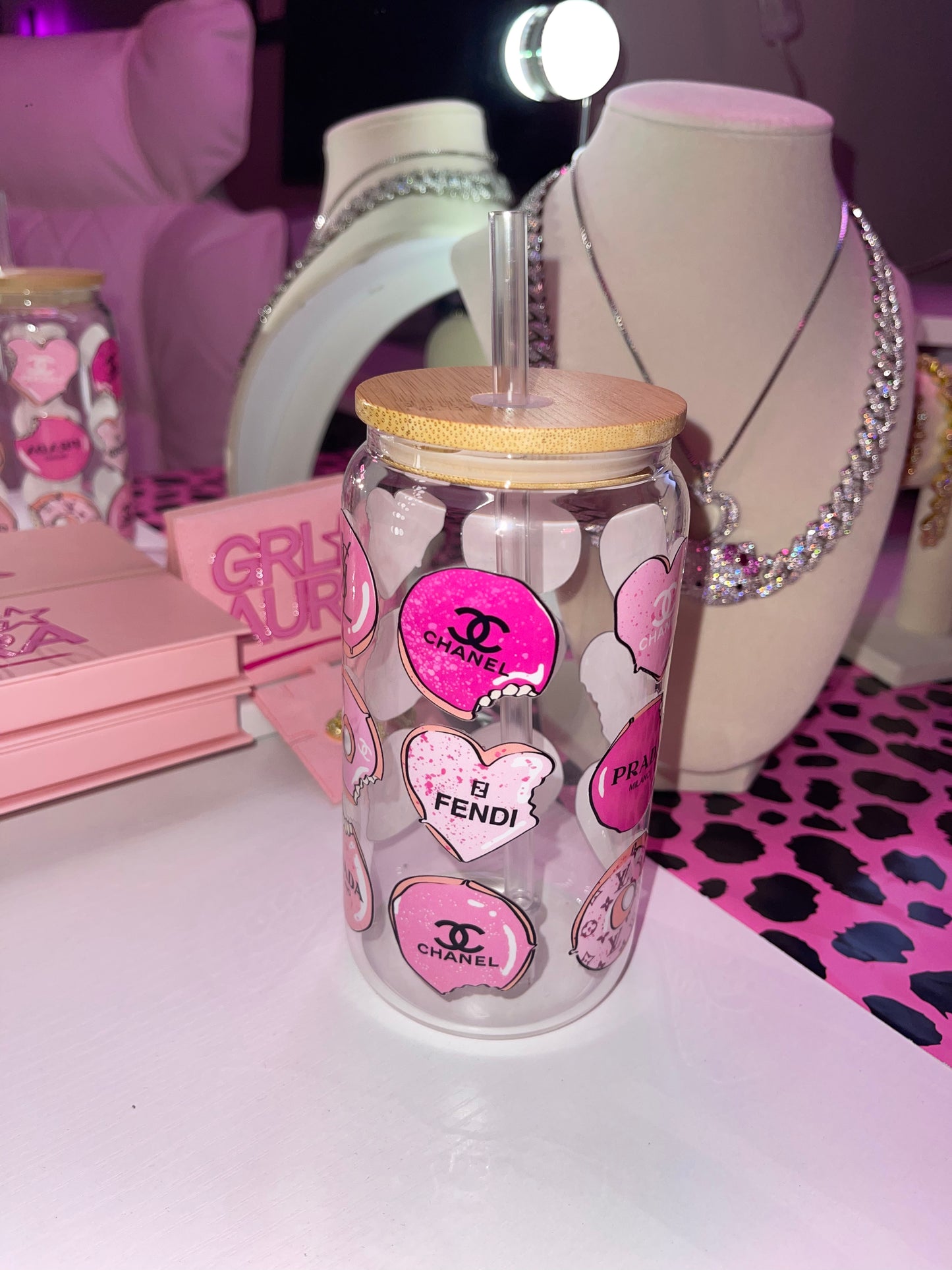 Designer Pastries 16oz Glass Cup