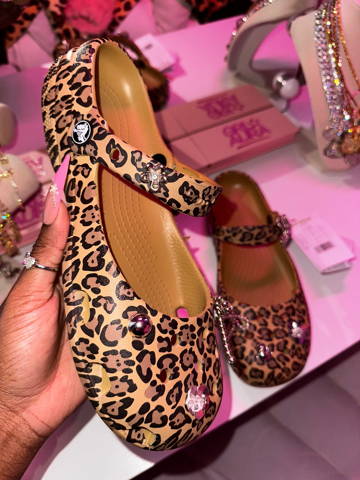 Classy Cheetah Ballet Crocs