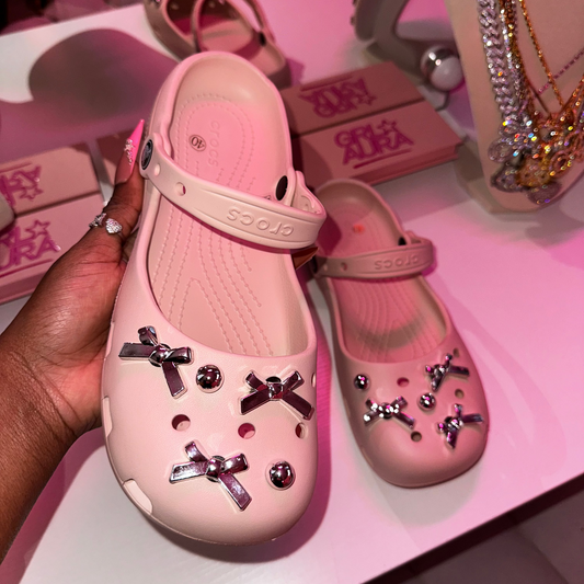Nude Pink Ballet Crocs