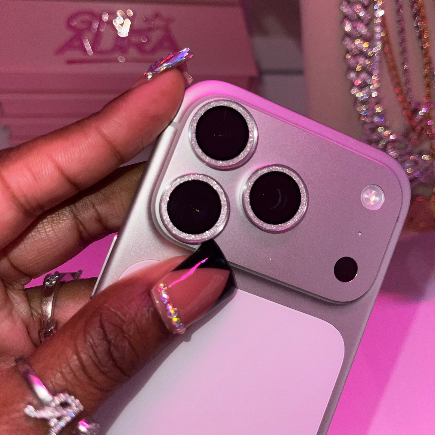 Glitter Camera Ring