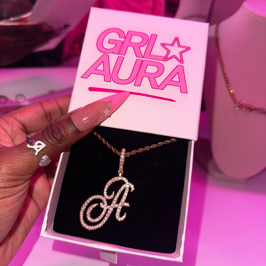 Initial Cursive Necklace