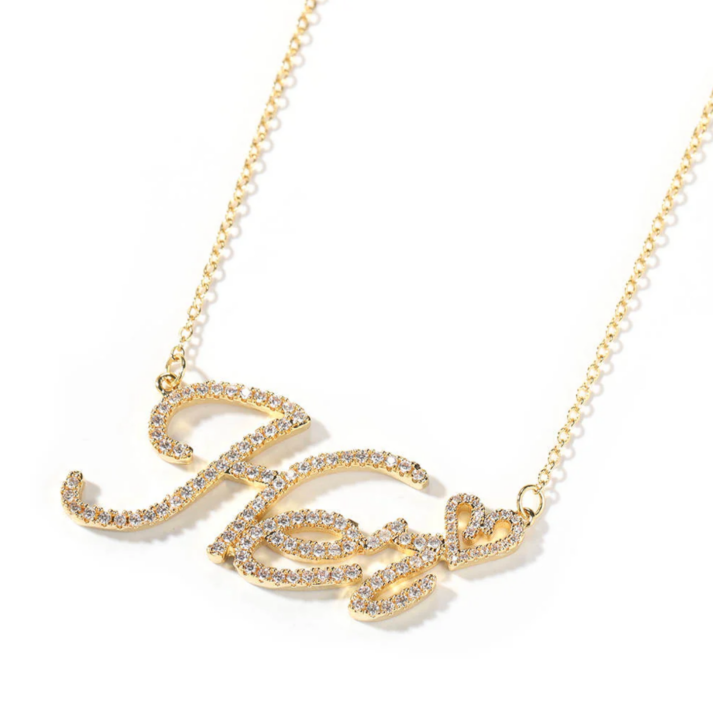 Dainty Heart Name Necklace